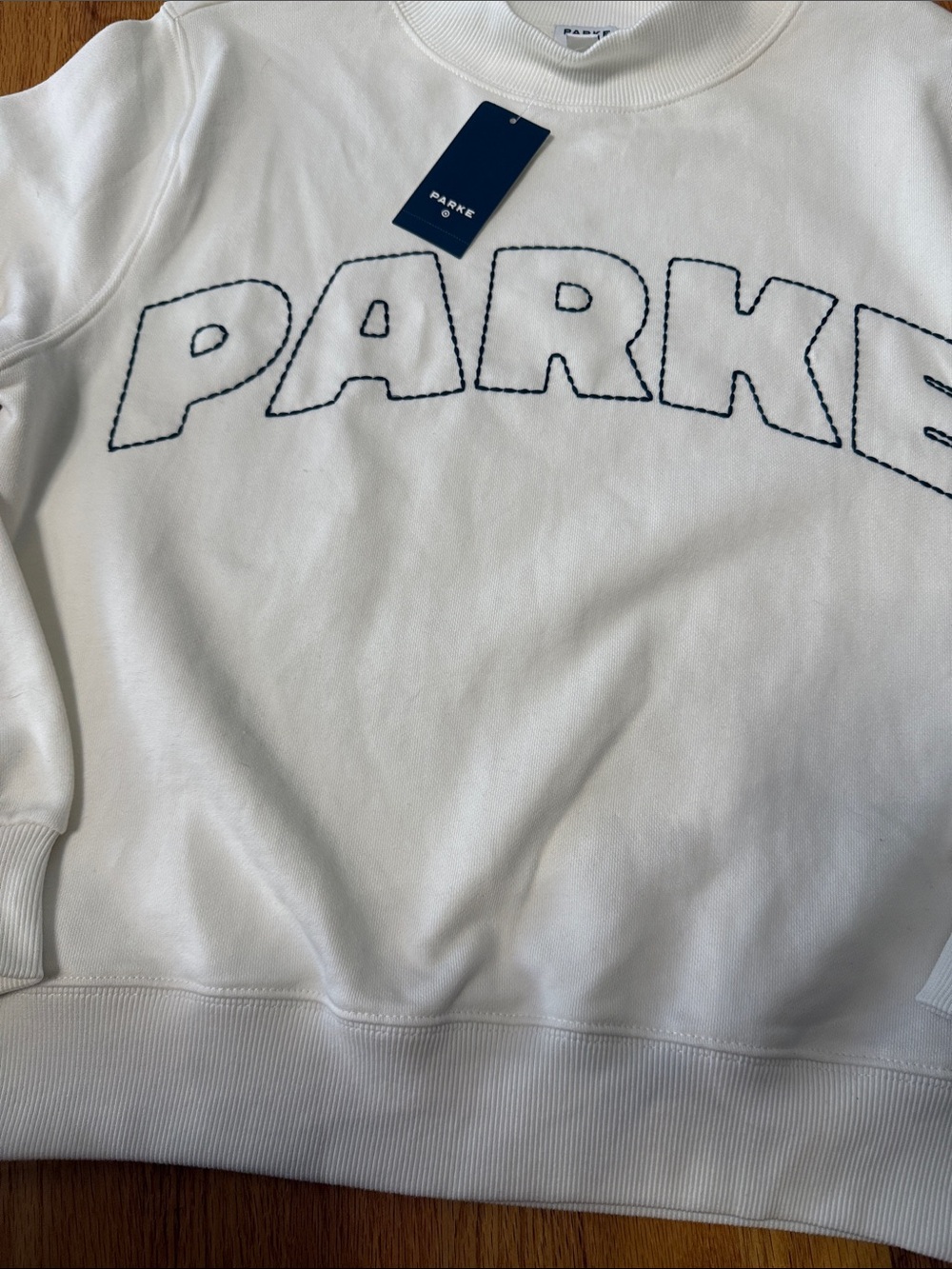 'PARKE' for Target White sweatshirt xxs/xs NWT - Picture 5 of 5